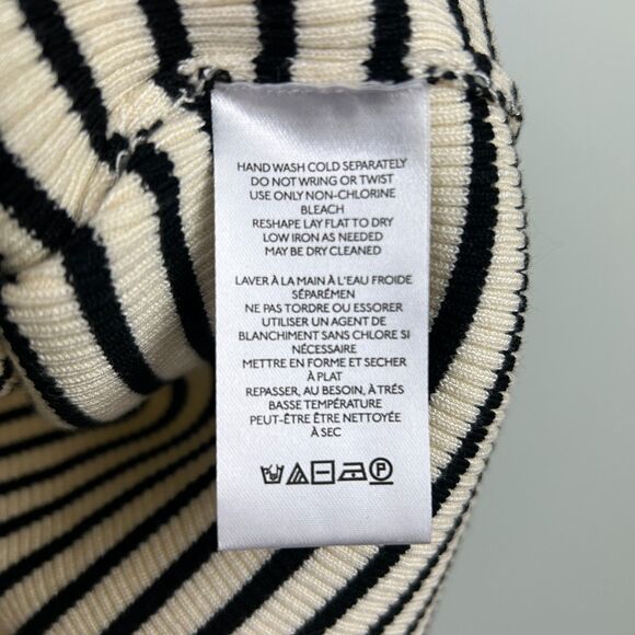 NWT Maeve Anthropologie Morgan Sweater Tank Knit Sleeveless Top Ivory Striped XL - Picture 10 of 11